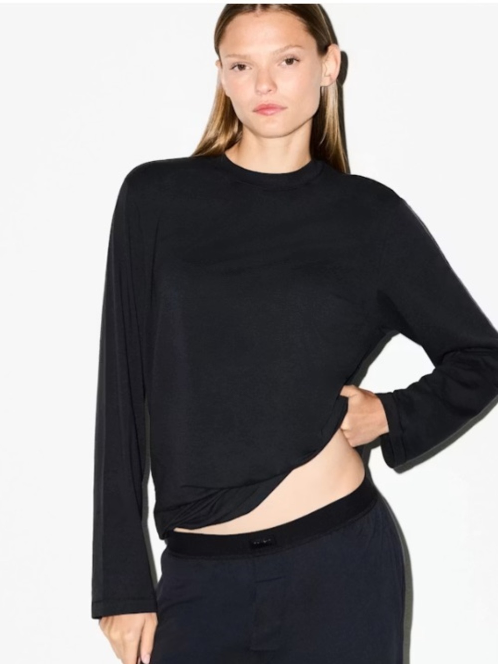 Skims Boyfriend Long Sleeve Tee